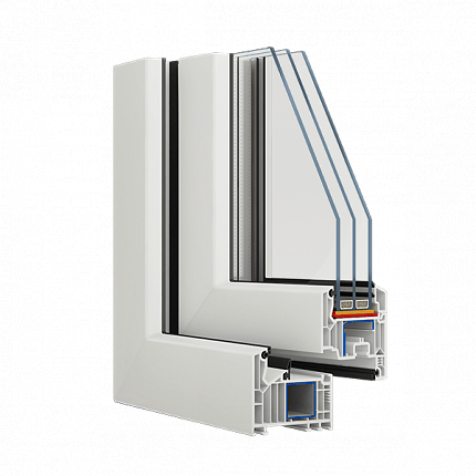 Sectiune profil PVC VEKA Softline 82 pentru ferestre cu performanta superioara