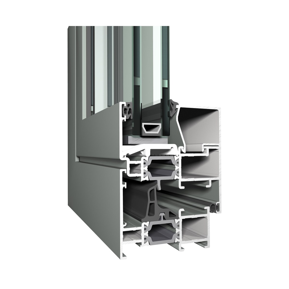 Detaliu sistem Reynaers CS68 pentru ferestre si usi din aluminiu